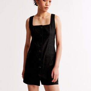 The A&F Mara Squareneck Linen-Blend Vest Mini Dress XS regular